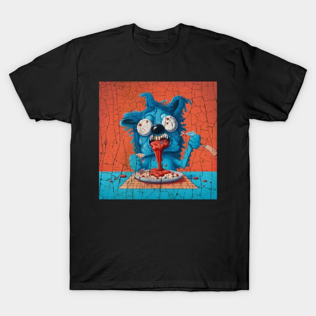 Horror Bluey Disguisting food T-Shirt by Hat_ers